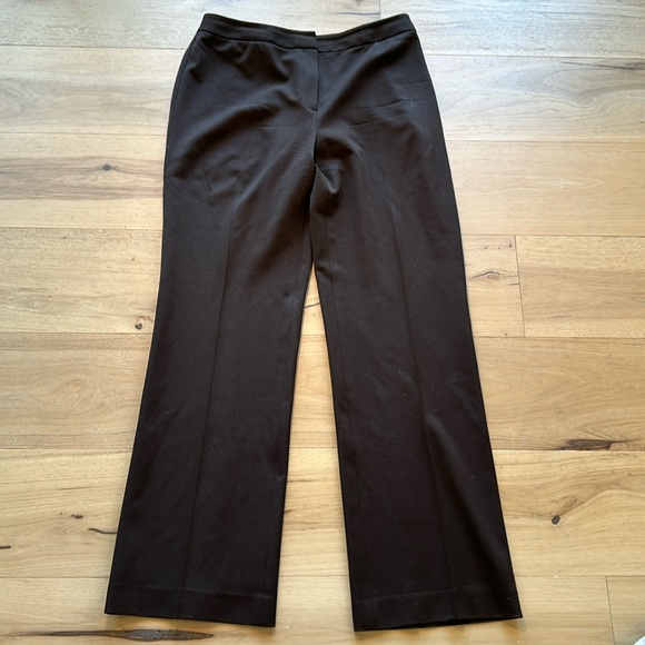 LAFAYETTE 148 brown wool high rise wide leg pants, size 10 - Picture 2 of 5